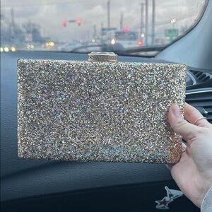 Glittery Gold Clutch Bag